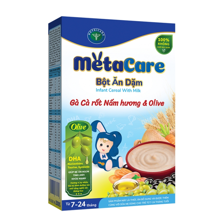 Bột ăn dặm dinh dưỡng Metacare 8 loại hỗ trợ phát triển toàn diện (200g)