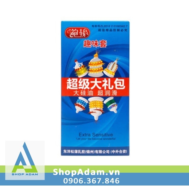 Bao Cao Su Siêu Gai Lớn Runbo Hộp 6 Chiếc - Màu Ngẫu Nhiên - Che Tên Sản Phẩm