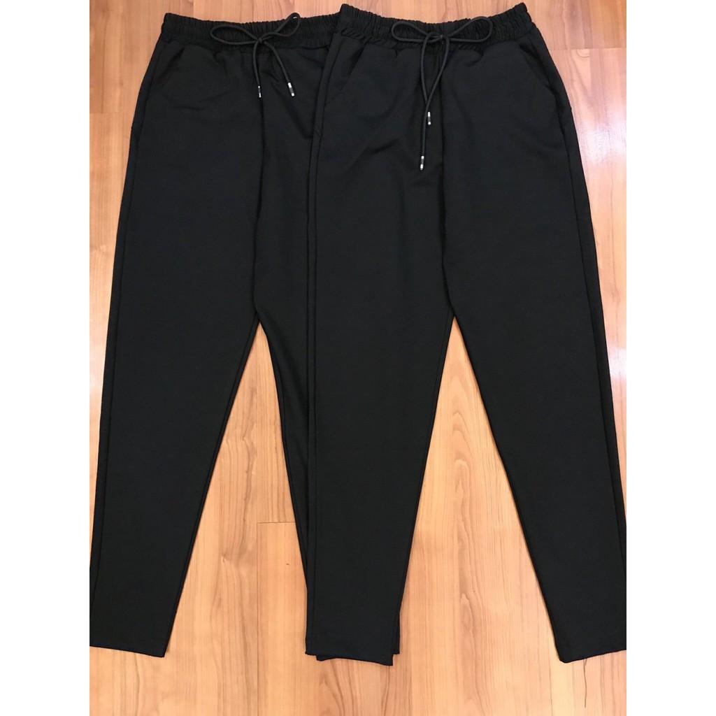 Quần jogger ️ ️ Quần jogger phong cách baggy trơn, chất mỳ Hàn dày dặn, co giãn - lady mode