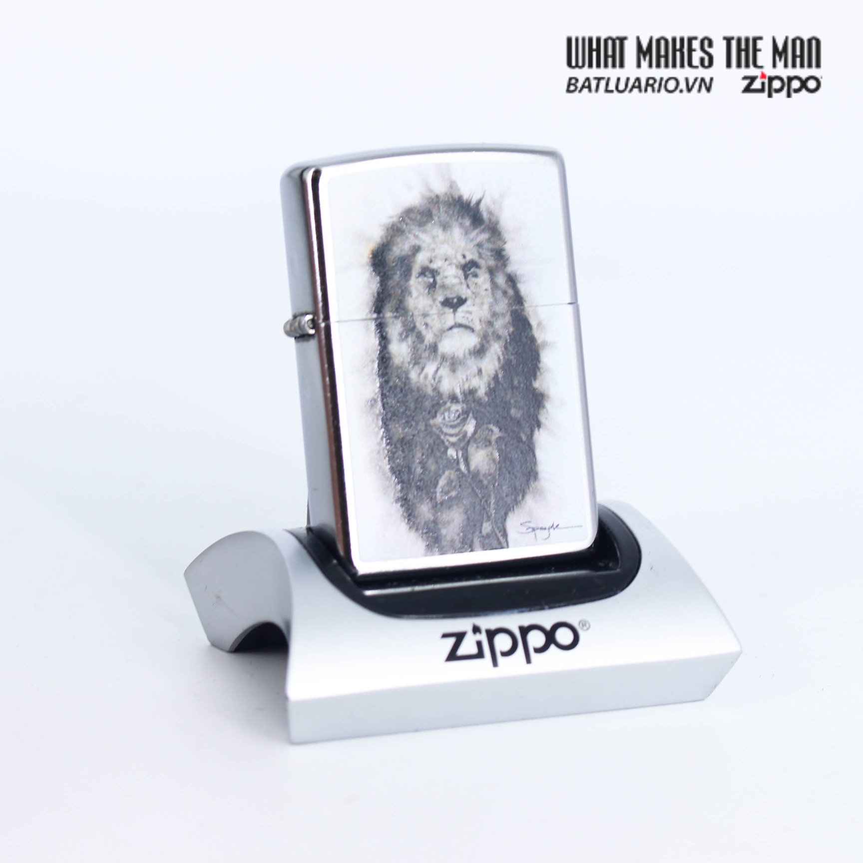 Bật Lửa Zippo 49088 – Zippo Spazuk Lion And Rose Design