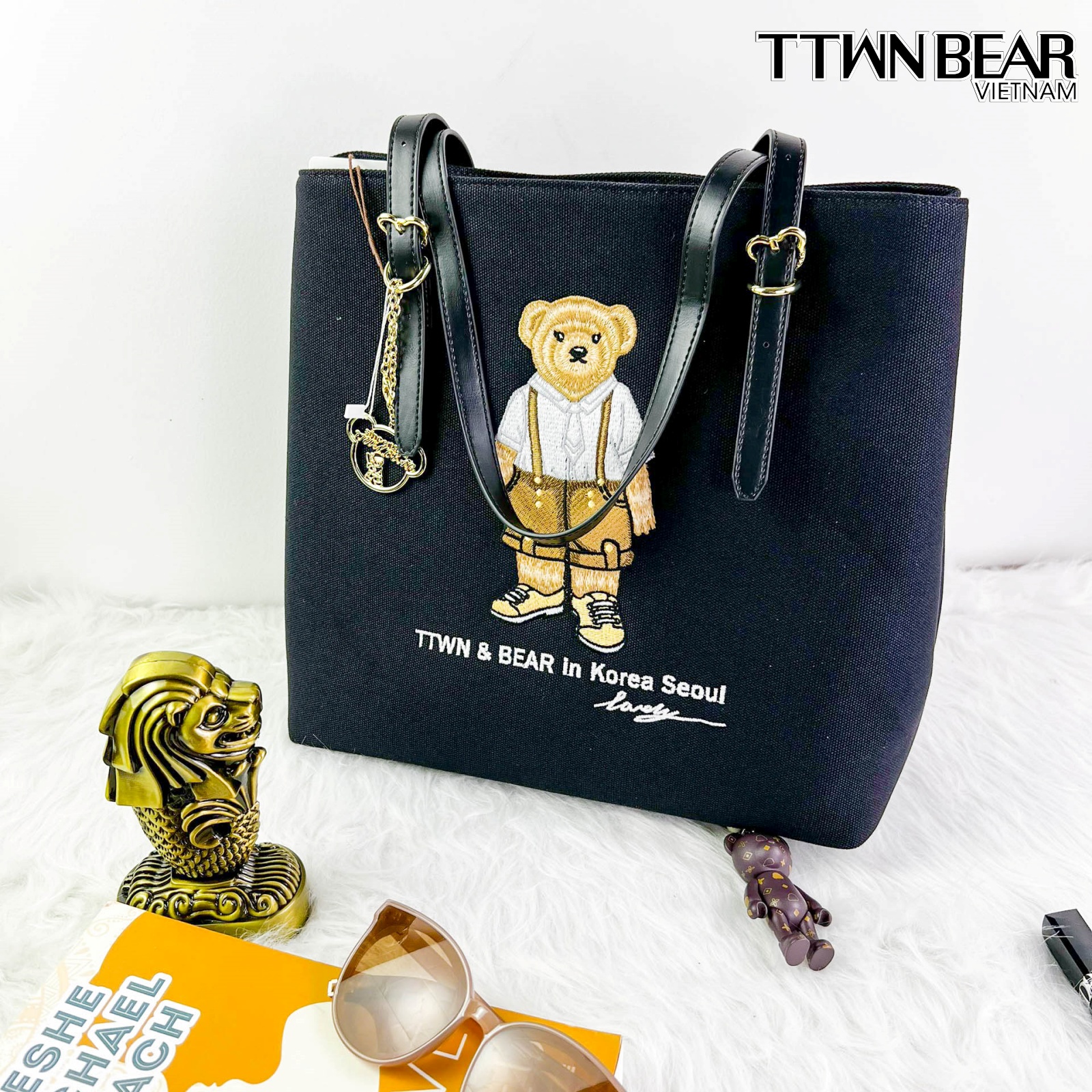 Túi tote da DV870 TTWN BEAR đeo chéo thời trang công sở