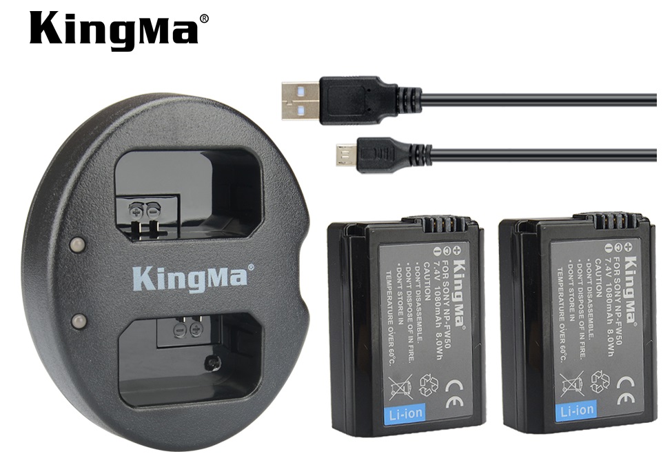 1 pin 1 sạc Kingma cho Sony NP-FW50, Hàng chính hãng