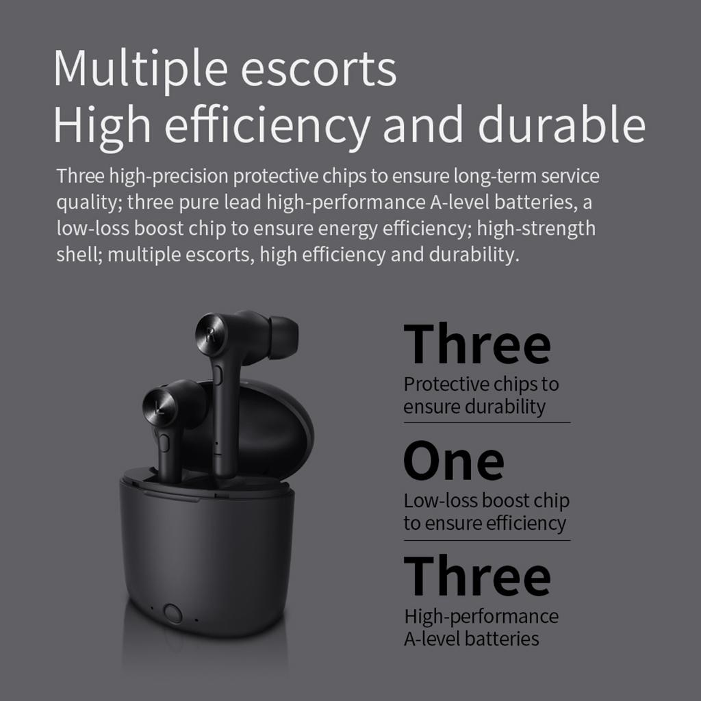 Bluetooth Headphones Deep Bass HiFi Stereo Sound True Wireless Earbuds in Ear Bluetooth Earphones Headset with Built in Mic and Charging Case