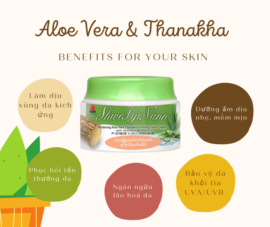 KEM DƯỠNG ẨM WHITENING ALOVERA THANAKHA PUDDING FACE CREAM