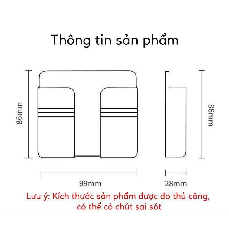 Khay Đựng Điện Thoại, Điều Khiển Remote Dán Tường Siêu Tiện Dụng