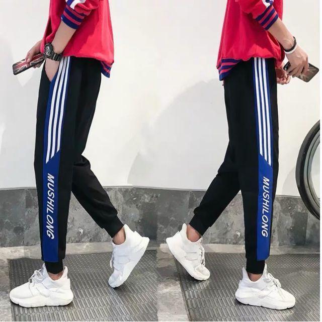 QUẦN THỂ THAO QUẦN JOGGER QUẦN SIMILI CHẤT THUN DA CÁ