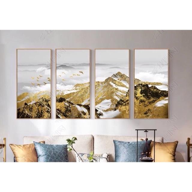 Tranh canvas decor bộ ghép 4 kt: 40x80cm