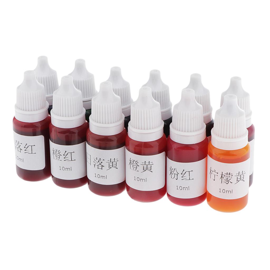 12Set Food Color Pigments Soap Dye Cookie Baking Cake DIY Candle Resin Supplies