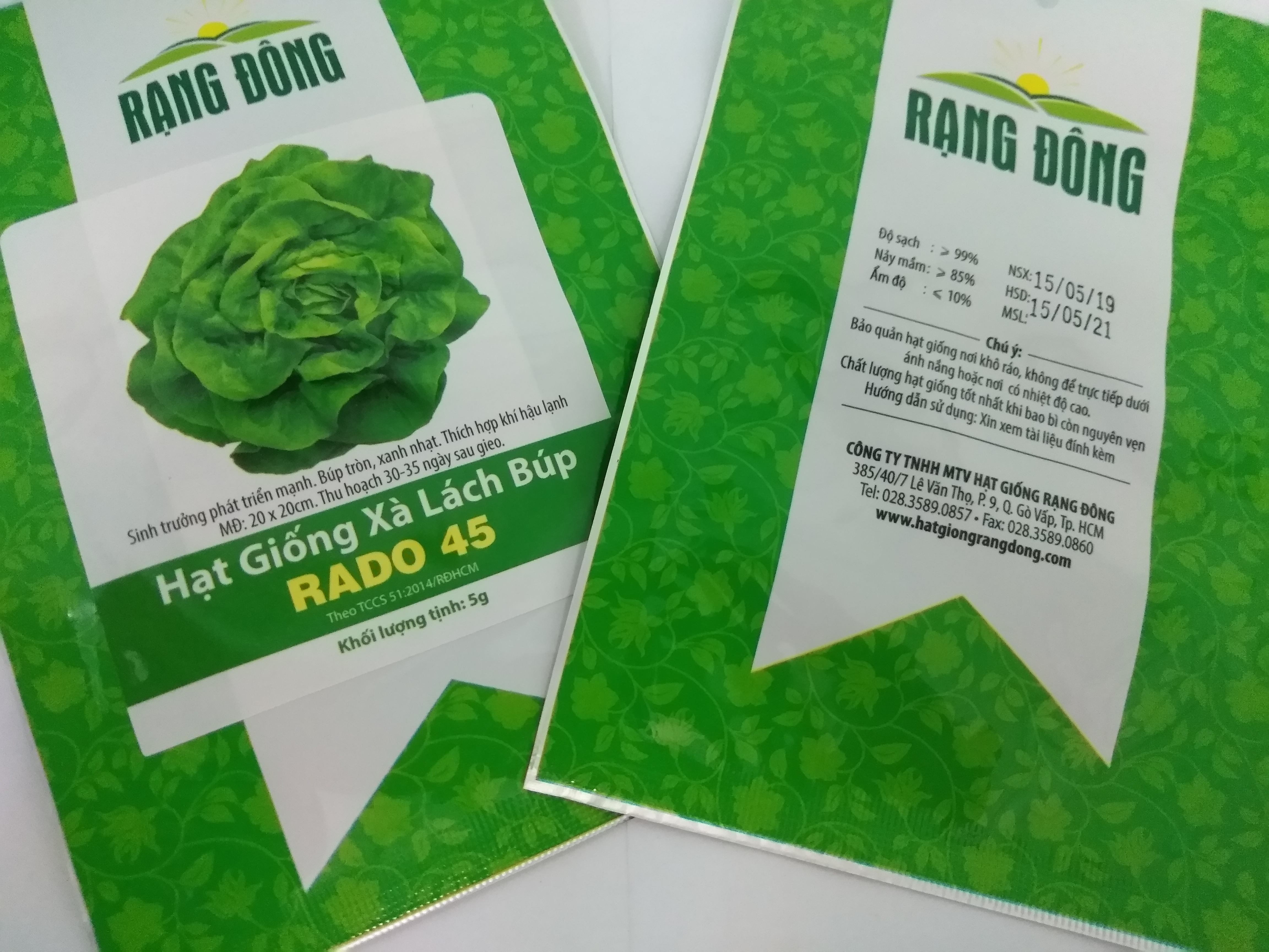 Hạt Giống Xà Lách Búp RADO 45
