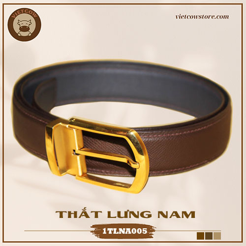 [Handmade] Thắt Lưng Nam Da Bò Veg Tan, Thắt Lưng Da Bò Thời Trang (Khóa Đầu Kim)_VietCow_1TLNA005