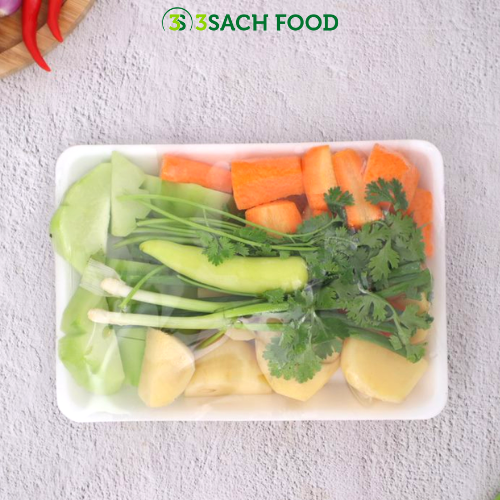 Canh súp 3S khay 400gr - Nguyên liệu đã được sơ chế