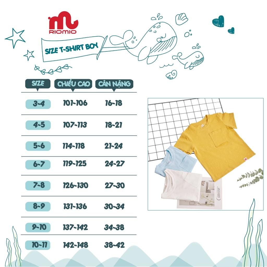 Áo thun bé trai chính hãng Riomio chất liệu 100% cotton mềm mịn, thấm hút in hình khủng long - RA121