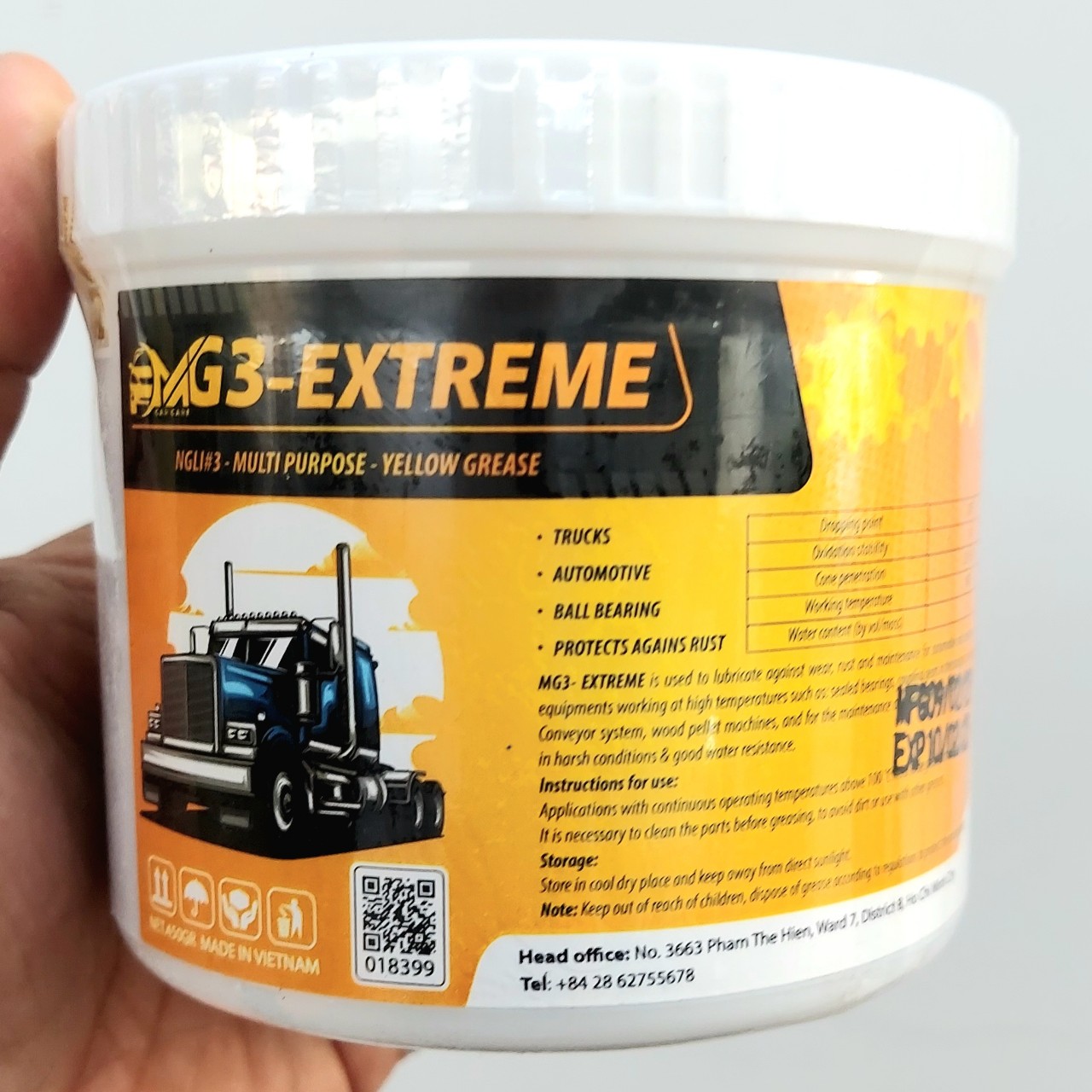 MG3- EXTREME GREASE YELLOW NGLI#3 450 GAM