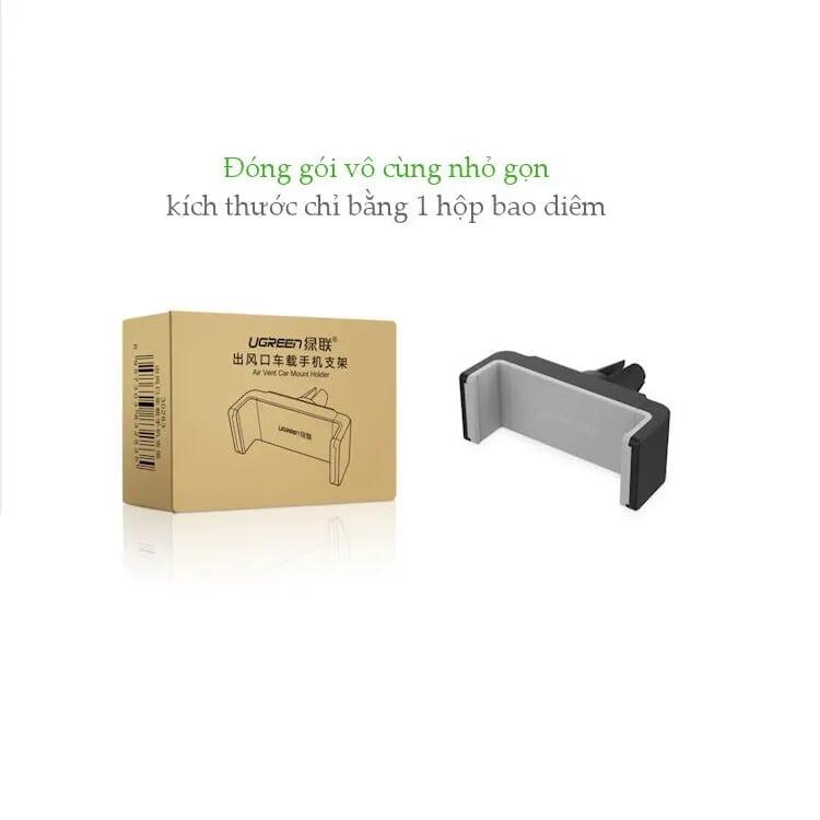 Ugreen UG30283LP120TK Màu Đen Giá Kẹp điện thoại trên khe thông gió ô tô - HÀNG CHÍNH HÃNG