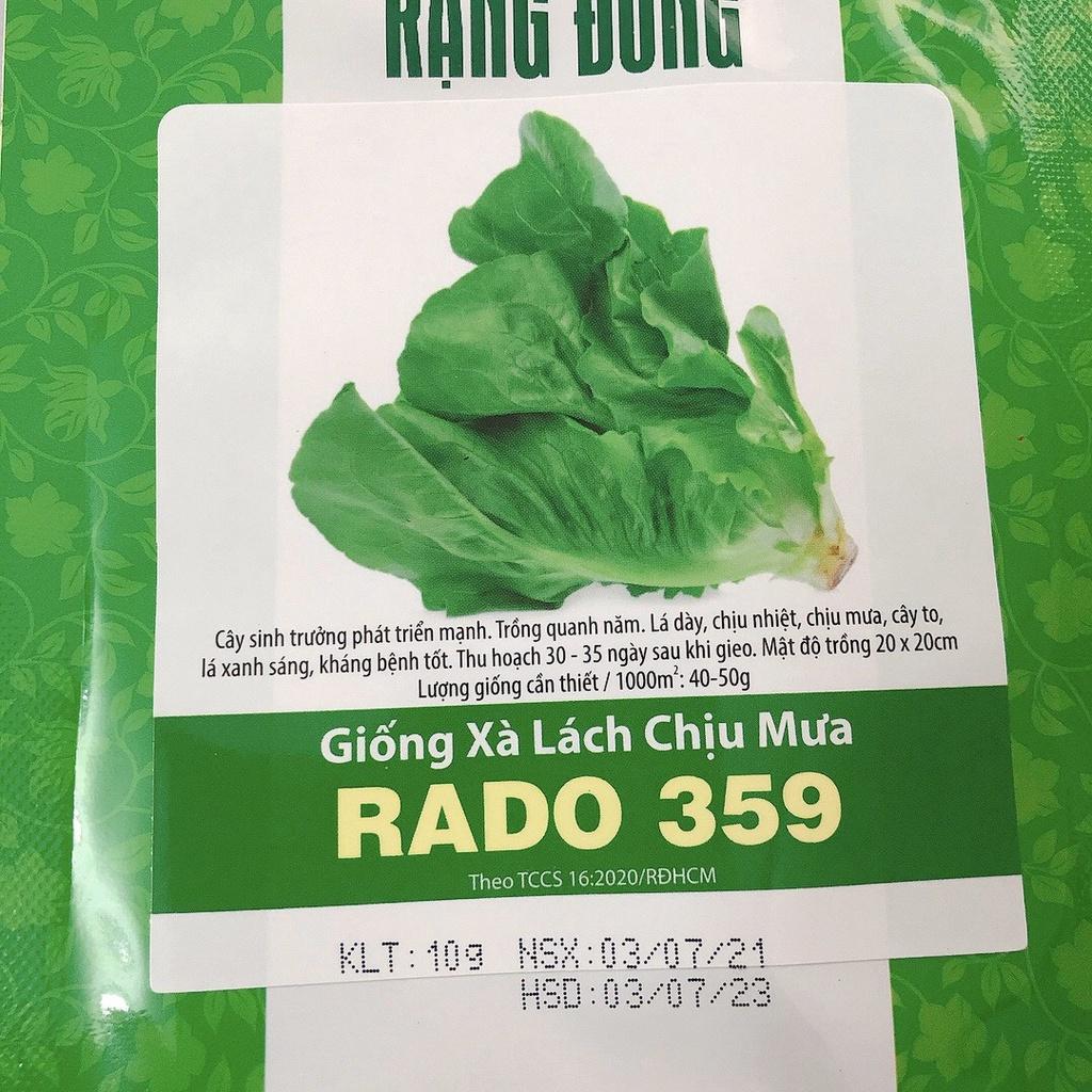 Hạt giống Xà Lách Chịu Mưa RADO 359 gói 10gr - Rạng Đông, Trồng Quanh năm, Lá Chịu Dày, Chịu Mưa, Nhiệt, Kháng Bệnh Tốt