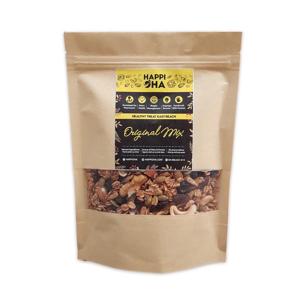 Granola Orginal Mix HAPPI OHA - Ngũ Cốc Ăn Sáng/Ngũ Cốc Ăn Kiêng Không Đường Tinh Luyện