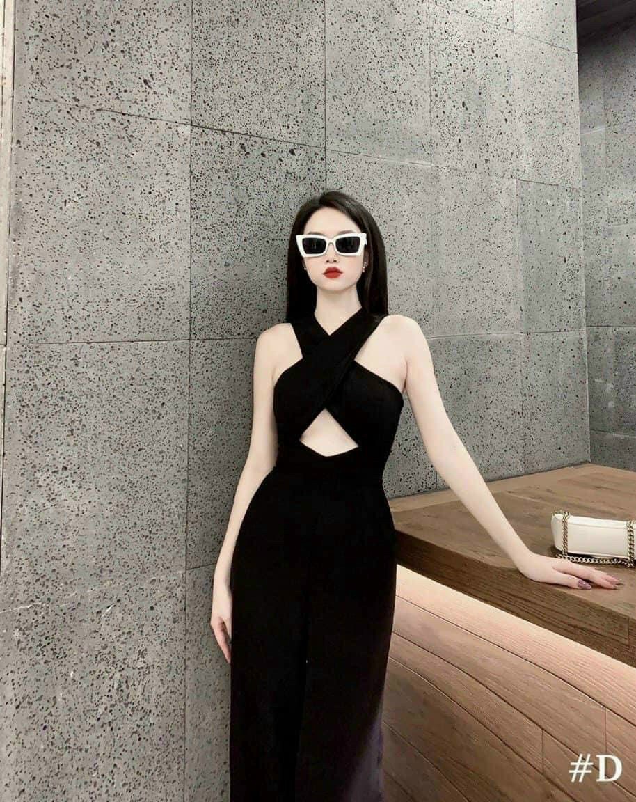 JUM CỔ CHÉO HỞ EO   MÀU Y HÌNH