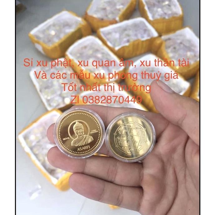 Đồng Xu Cá Chép Tài Lộc Mạ Vàng Phong Thuỷ May Mắn