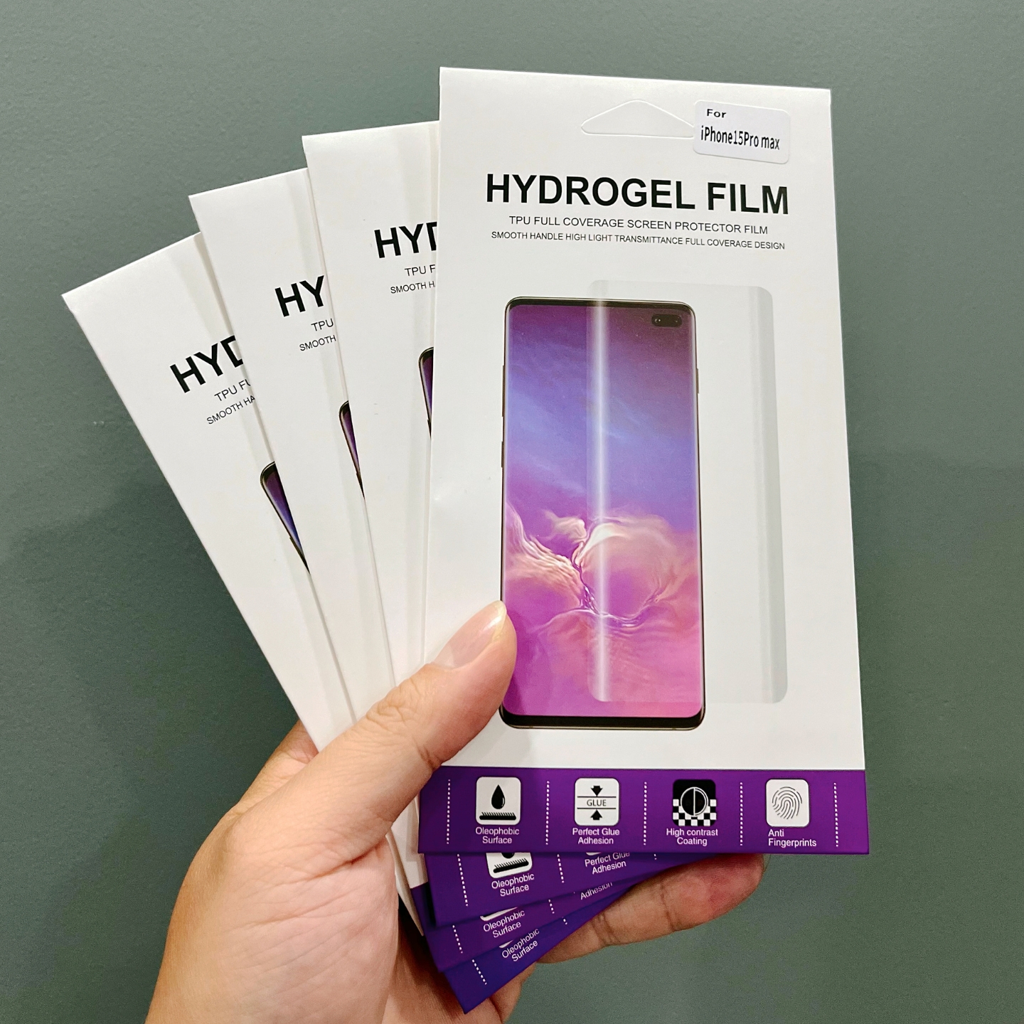 Miếng Dán Màn Hình Hydrogel HD Cho Điện Thoại Iphone 15/ 15 Plus/ 15 promax/ 15 pro Chống Vân Tay, Tự Phục Hồi _ Hàng Chính Hãng