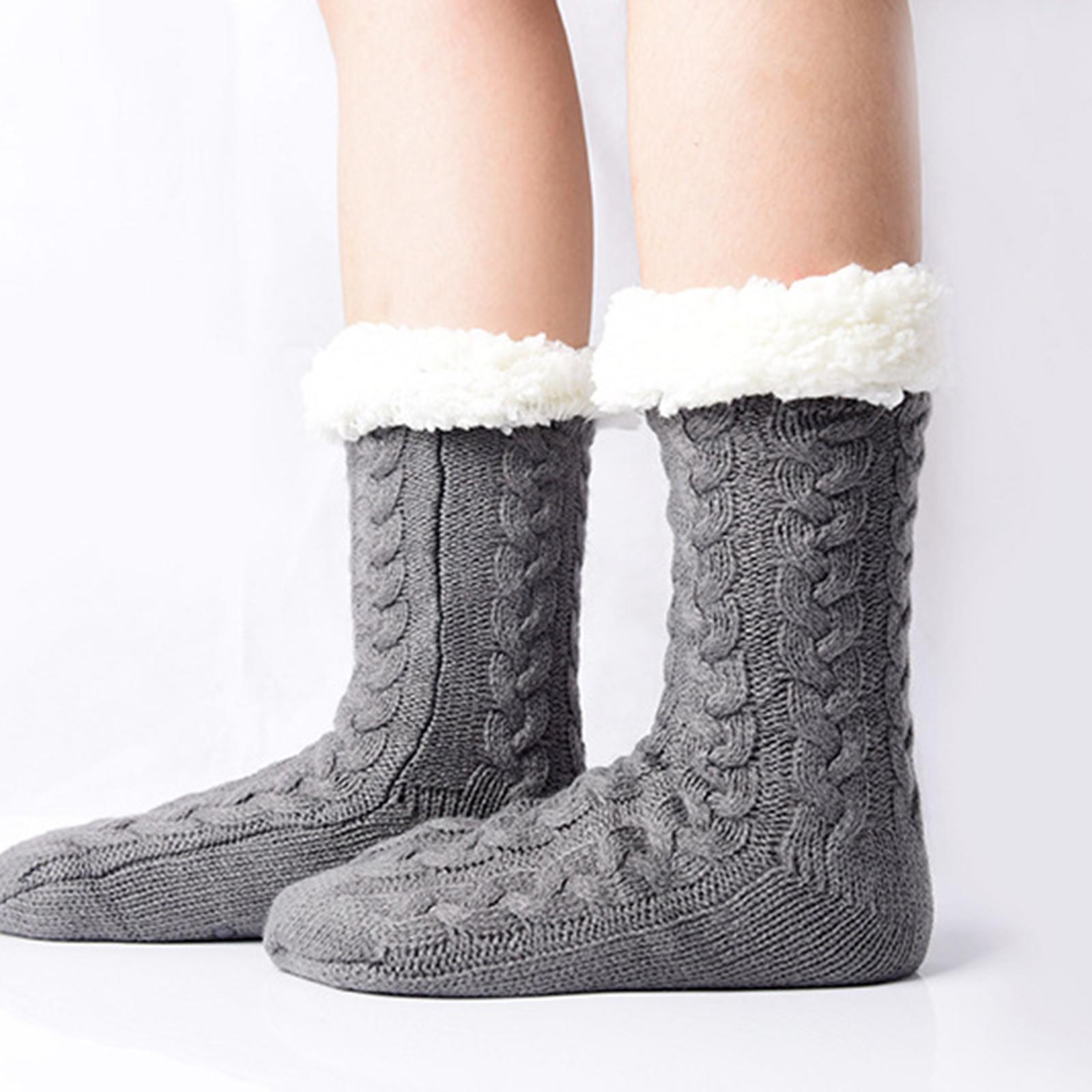 Women Plush Socks Thick Warm Non-Slip Breathable Soft Autmn Winter Home Socks