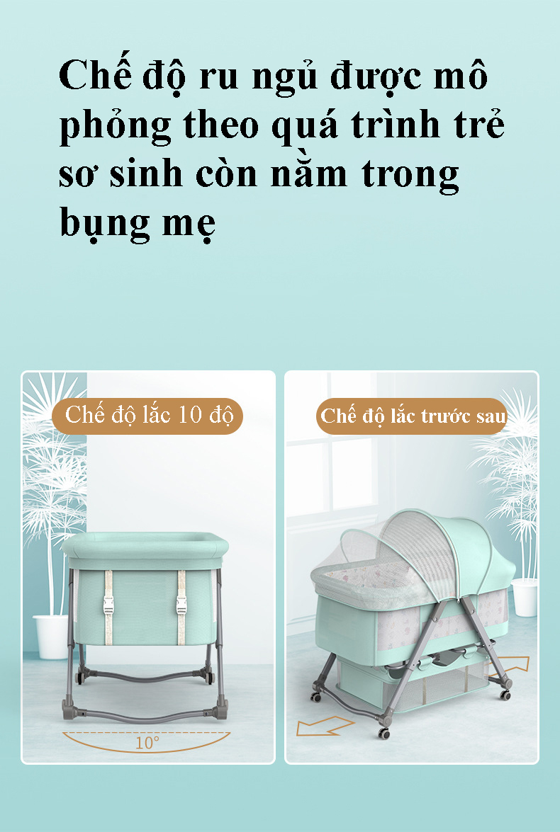 Nôi Em Bé Có Màn Chống Muỗi, Giỏ Đựng Đồ Gấp Gọn Cao Cấp SBR-002