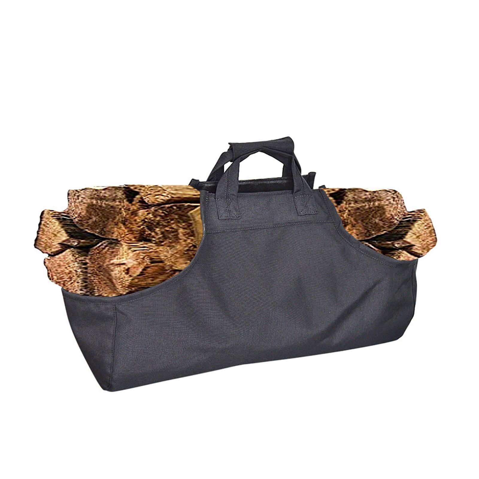 Firewood Carrier Bag Reusable Comfortable Oxford Cloth Folding for Outdoor
