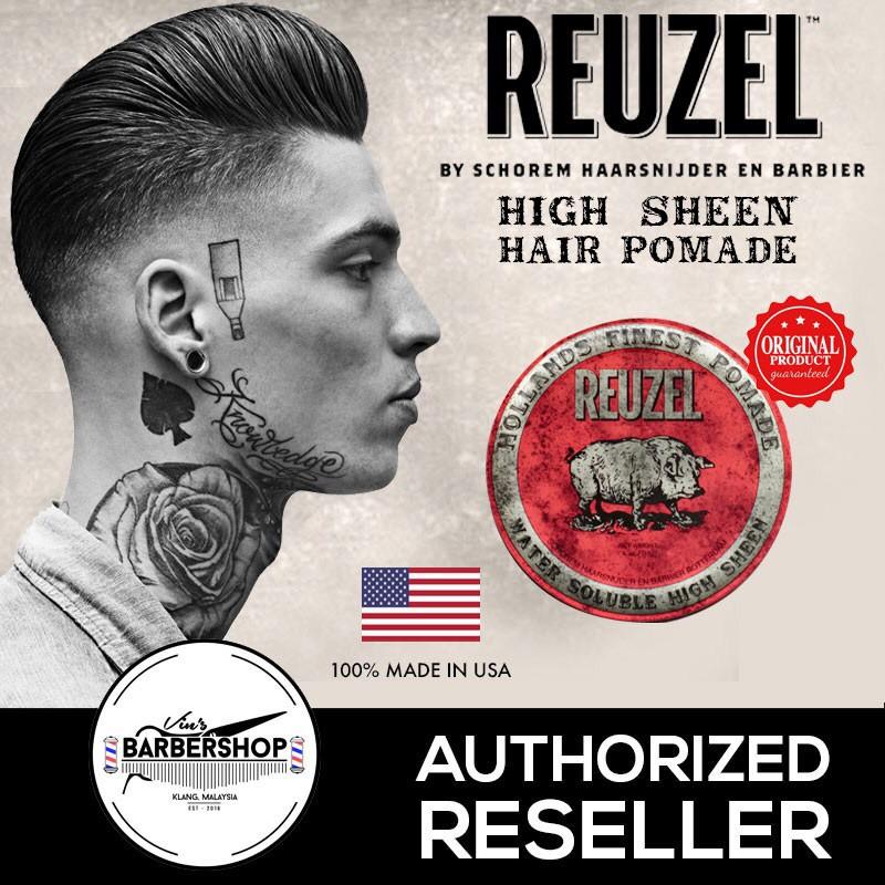 Kem tạo kiểu tóc Reuzel Red Water Soluble High Shine giữ nếp trung bình độ bóng cao