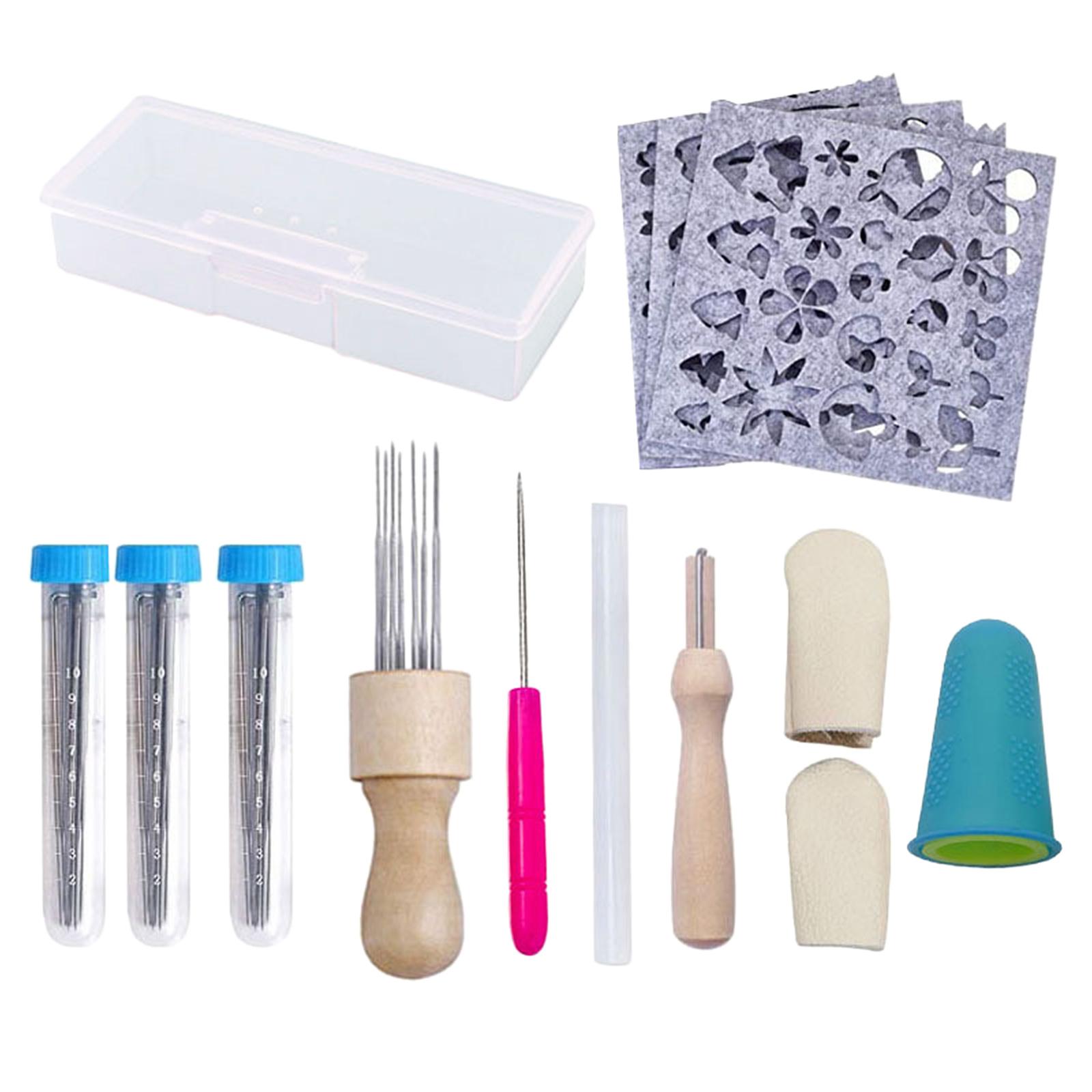 52pcs Needle Felting Kit with Felting Needles Beginner DIY Wool Projects
