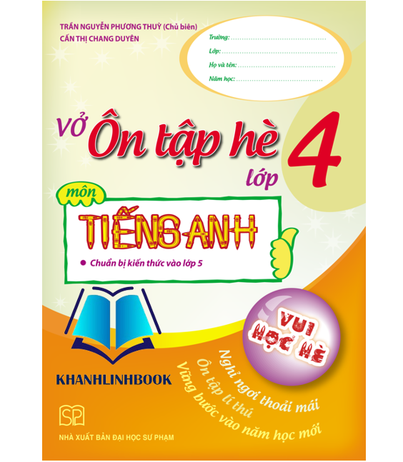 Sách - Vở ôn tập hè môn Tiếng anh lớp 4
