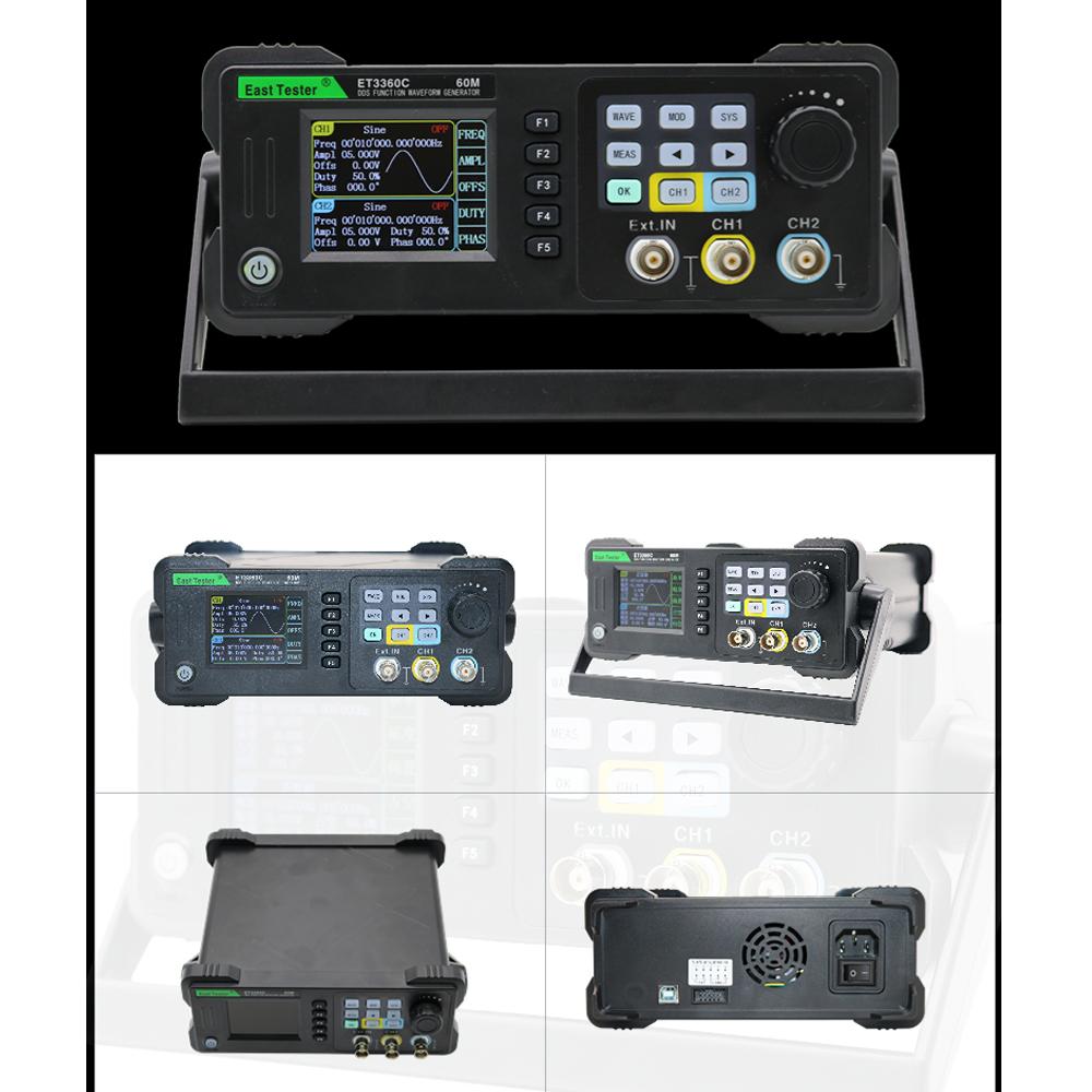 2.4Inch TFT LCD Display Dual Channel Function Arbitrary Waveform Generator 200MSa/S Sampling Rate 13 Bit Vertical Resolution 8k Storage Depth Signal Source Frequency Meter