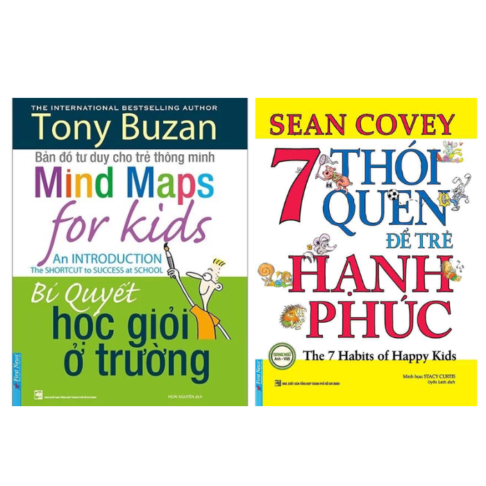 Combo 2 quyển: 7 thói quen để trẻ hạnh phúc + Bản đồ tư duy thông minh