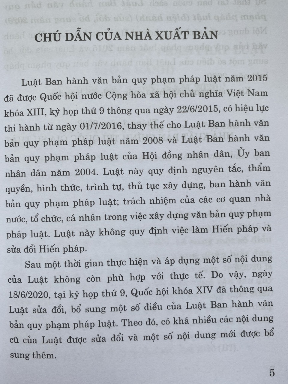 Luật Ban Hành Văn Bản Quy Phạm Pháp Luật