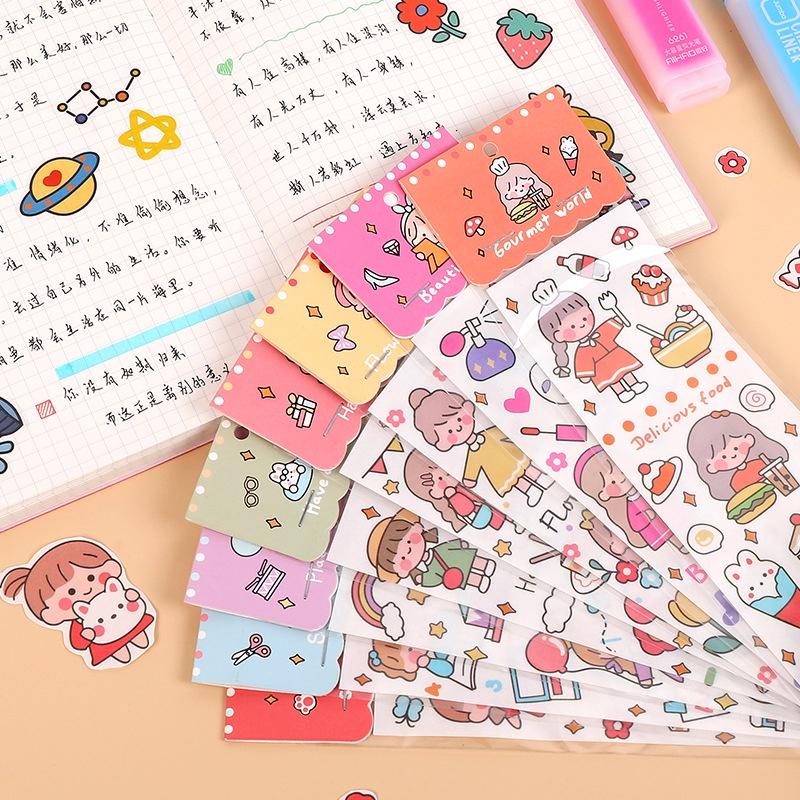 Set Tấm Sticker Dán Trang Trí Album, Sổ nhật kí Nhiều Họa Tiết Tùy Chọn Dễ Thương LD05 CUTE