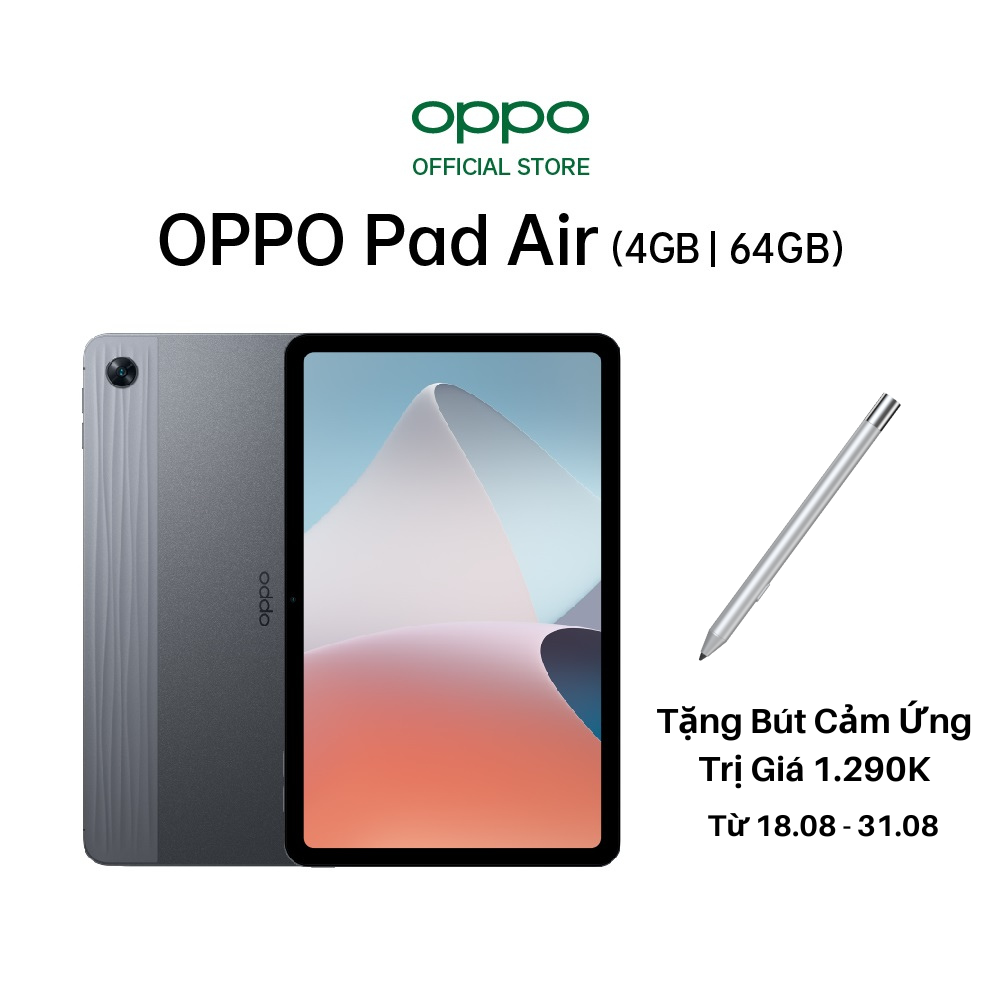 Máy Tính Bảng OPPO Pad Air (4GB/64GB) | Màn Hình 2K 1 tỷ Màu | Chip Snapdragon 680 | Hàng Chính Hãng