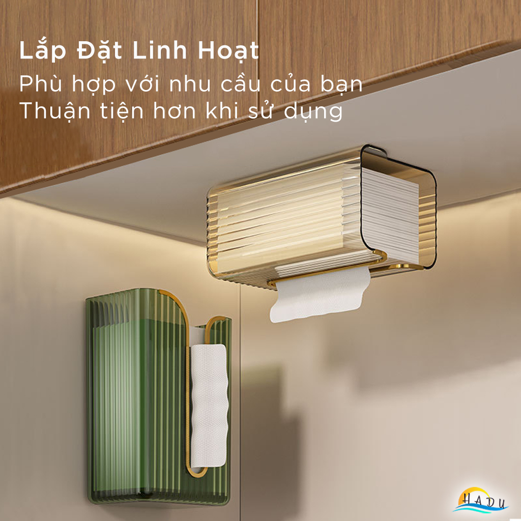 Hộp Đựng Khăn Giấy Ăn Nhà Tắm Để Bàn Sang Trọng Treo Dán Tường Decor Cute Cao Cấp Đạt Chất Lượng Đức CCKO