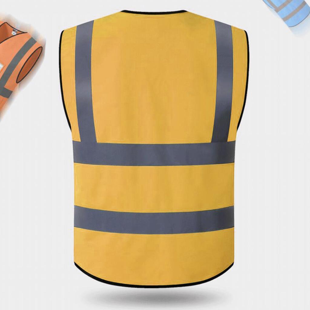 3pcs Reflective Safety Vest Waistcoat Clothing With L XL XXL Golden