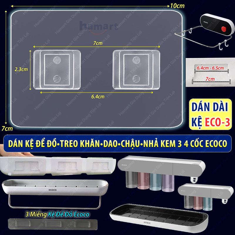 Dán Thay Thế Kệ Để Dao Kéo Nhà Bếp Ecoco Bộ Nhả Kem 3 4 Cốc Để Đồ Tắm Giá Treo Chậu Thau Treo Tường
