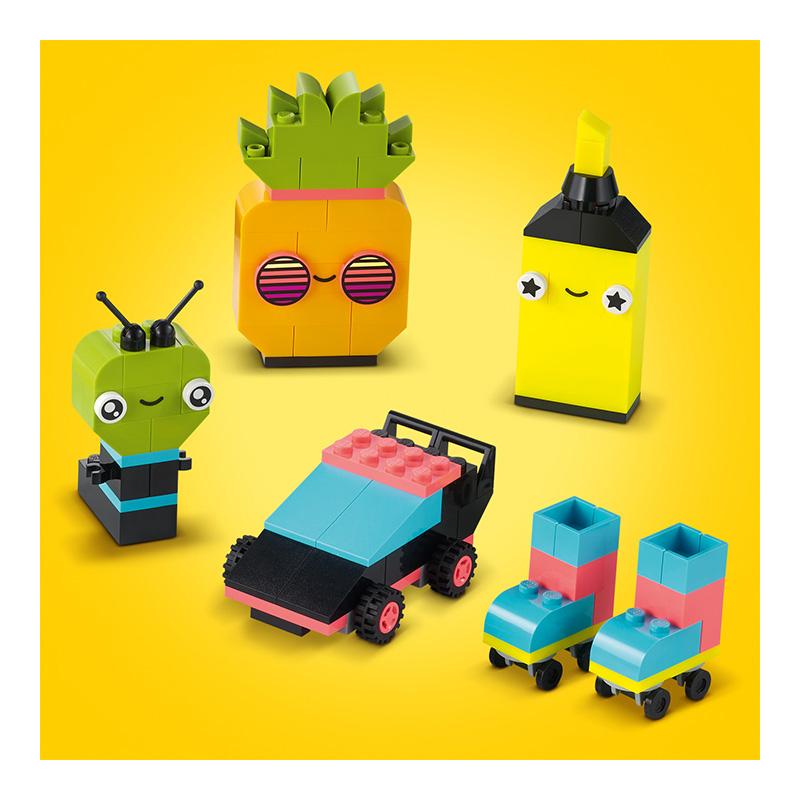 Đồ Chơi Lắp Ráp LEGO Bộ Gạch Sáng Tạo Neon Vui Nhộn 11027