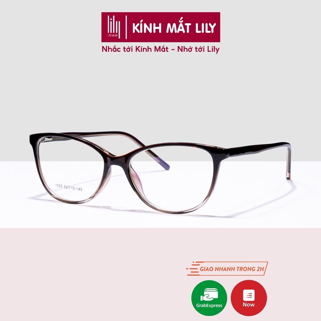 Kính mắt mèo nữ LILYEYEWEAR nhựa bọc kim loại thiết kế thời trang nhiều màu sắc 1305