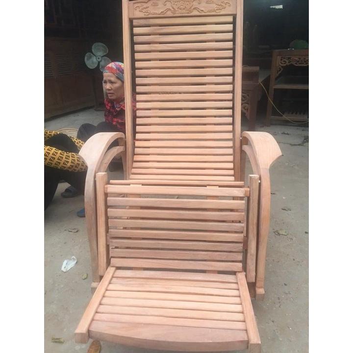 Ghế lười gỗ xoan đào 2 dây