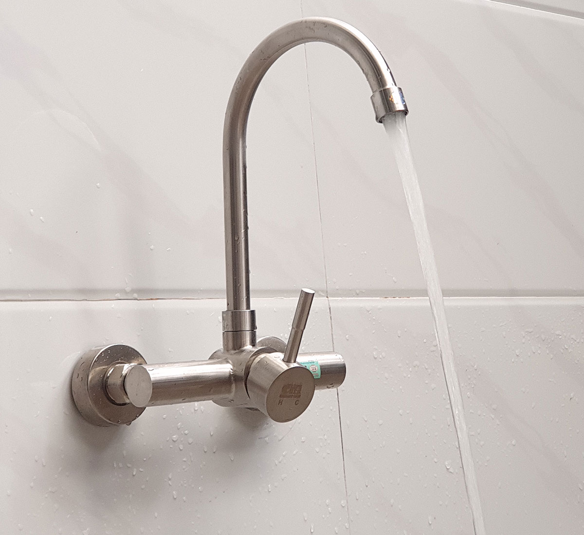 Vòi rửa chén nóng lạnh âm tường Inox SUS 304 Eurolife EL-T018AT