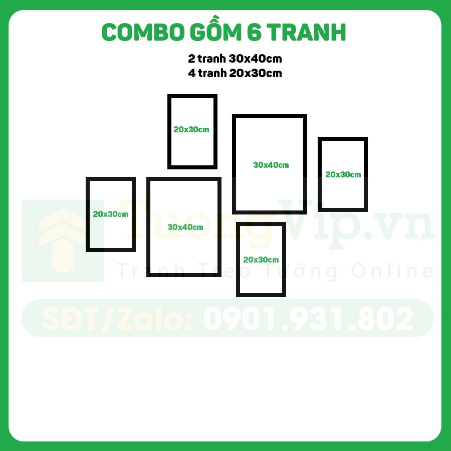 [KHỔ LỚN] SET 6 Tranh Laminate Tráng Gương - Tranh Treo Tường Phong Cách Bắc Âu - Hồng Hạc