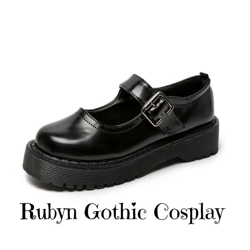 Giày búp bê lolita quai dán vintage cosplay học sinh Nhật Bản ( Size 35-39) A111