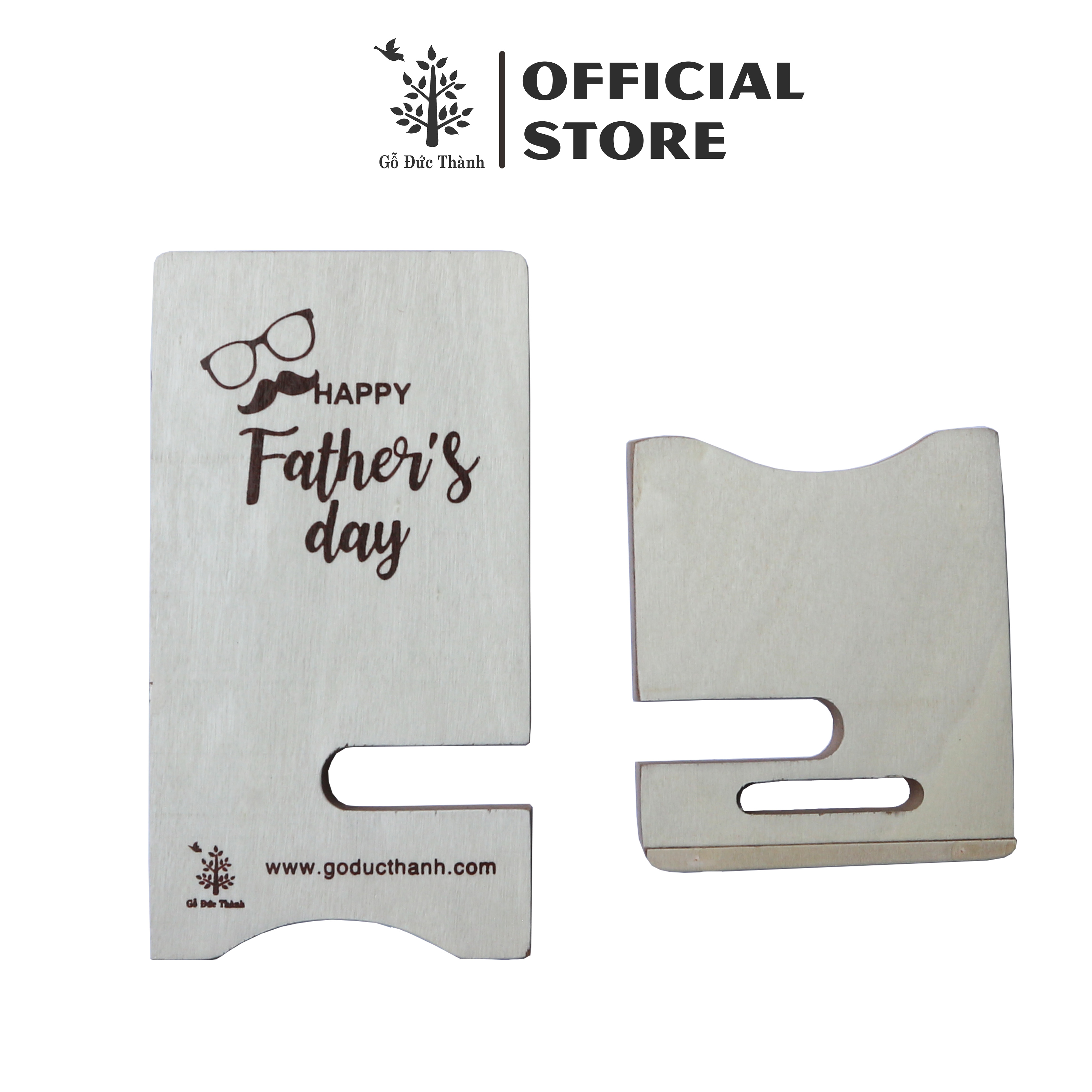 Giá để điện thoại để bàn bằng gỗ gấp gọn Đức Thành - Father day