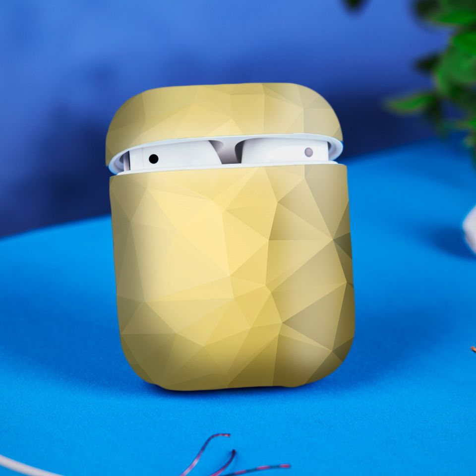 Miếng dán skin chống bẩn cho tai nghe AirPods in hình Vân kim cương - BG0044 (bản không dây 1 và 2)