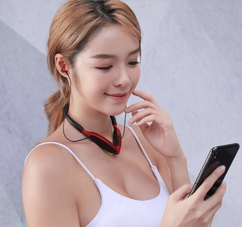 Tai Nghe Bluetooth 5.0 BONKS-D01, Tai Nghe Thể Thao Âm Thanh Bass Mạnh Cực Hay, Hỗ Trợ Thẻ Nhớ - Hàng Chính Hãng