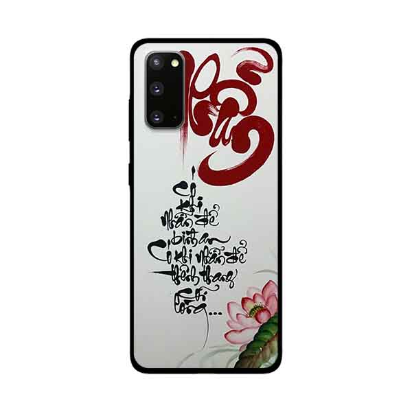 Ốp Lưng Dành Cho Samsung Galaxy S20 mẫu Thư Pháp NHẪN Nền Vàng - Hàng Chính Hãng