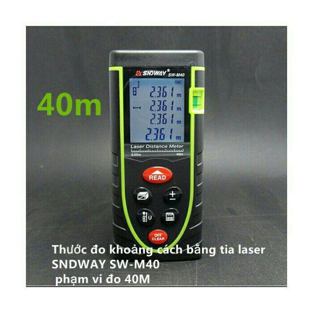 Thước đo khoảng cách bằng tia laser 40M SNDWAY SW-M40