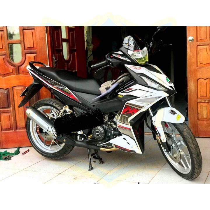 Tem rời xe winner MXking trắng đỏ