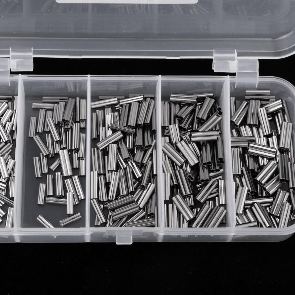 300pcs Double Barrel Crimp Sleeves Fishing Line Tube Connectors for Rigs Made of High Quality Copper Material Durable to use